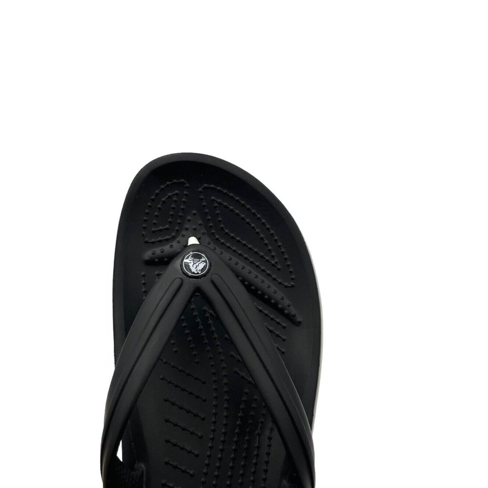 Crocs Men's Flip‎ Flop Sandal Size 9 Black Water Friendly Lightweight & Comfy - Picture 8 of 16